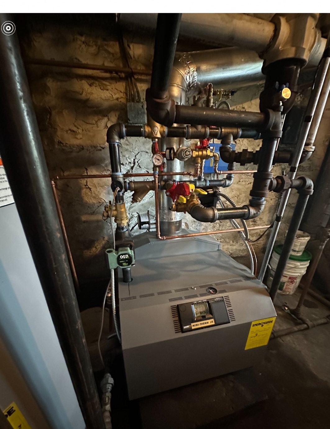A steam boiler and its near-boiler piping